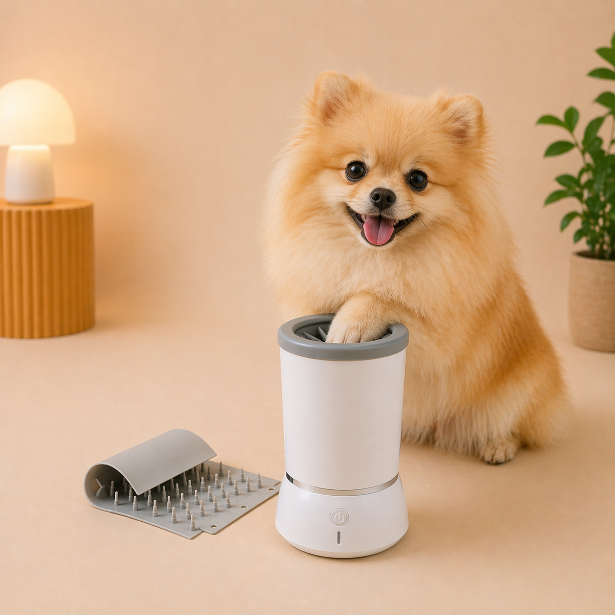 Limpador de Patas para Cachorro Portátil e Automático – Limpeza Rápida sem Sujeira