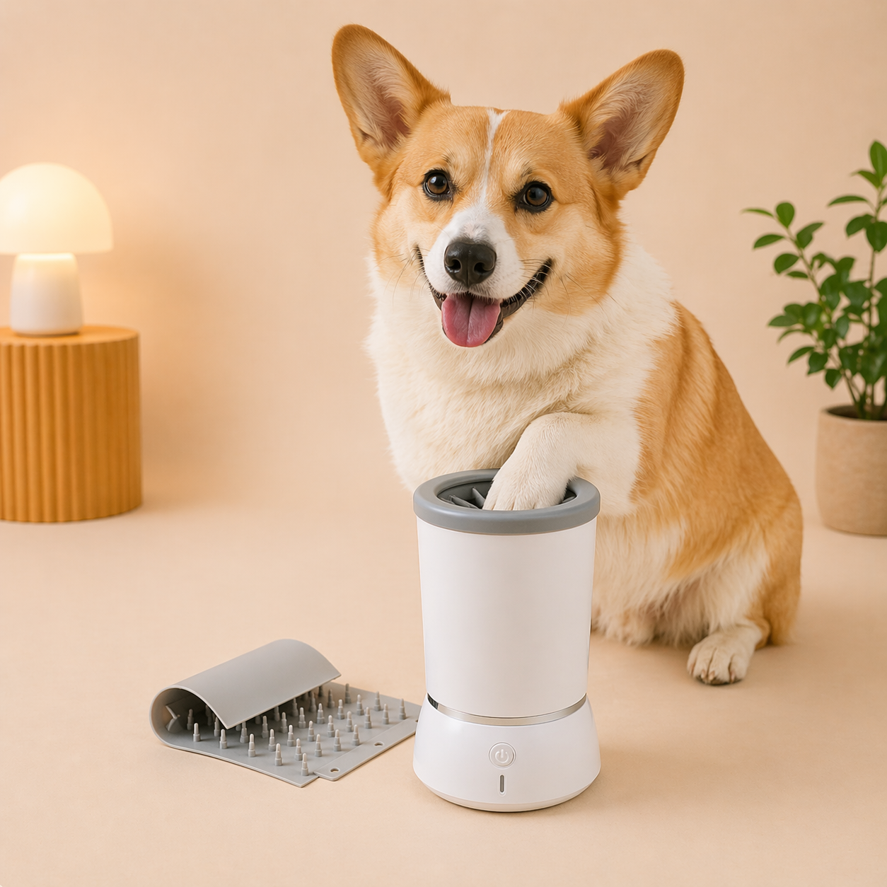 Limpador de Patas para Cachorro Portátil e Automático – Limpeza Rápida sem Sujeira